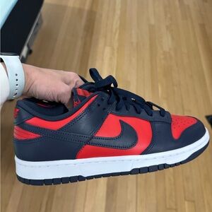 Nike Navy and Red Dunks